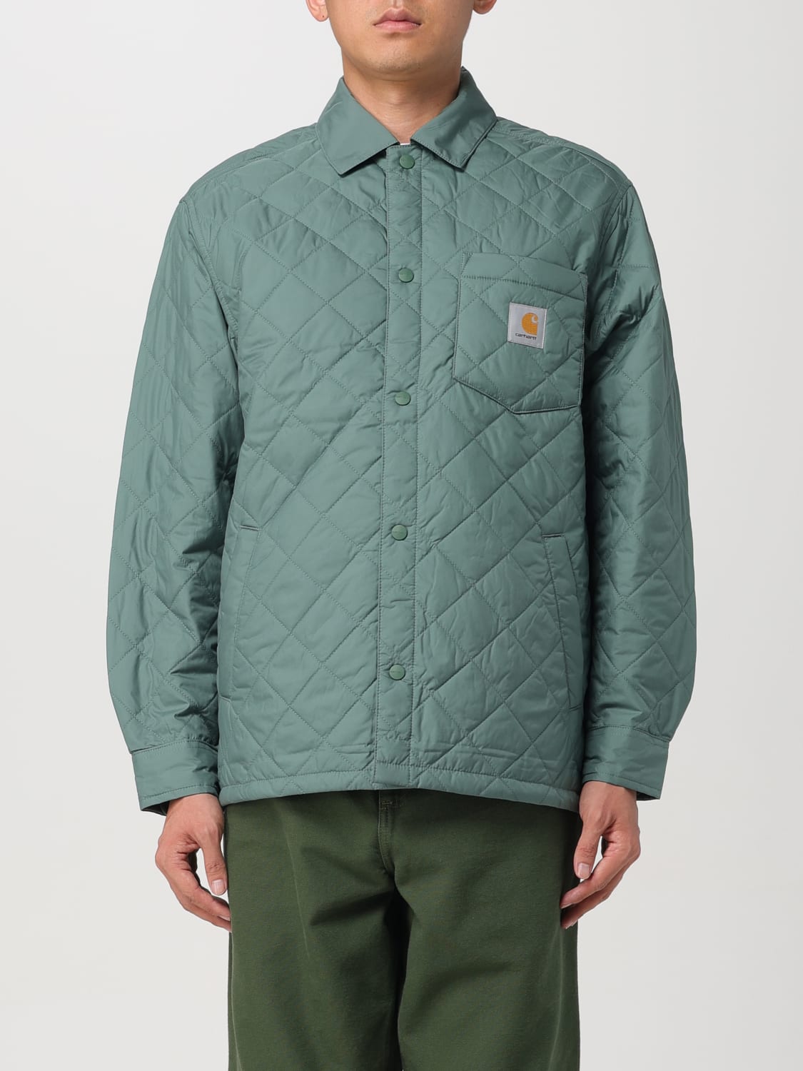 CARHARTT WIP JACKET: Carhartt Wip quilted nylon jacket, Green - Img 1