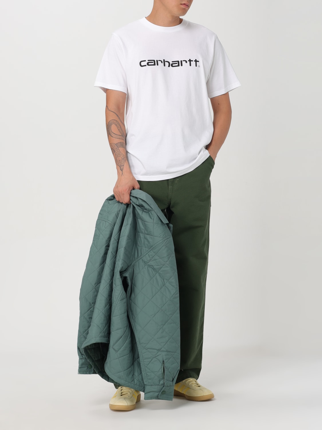 CARHARTT WIP JACKET: Carhartt Wip quilted nylon jacket, Green - Img 2