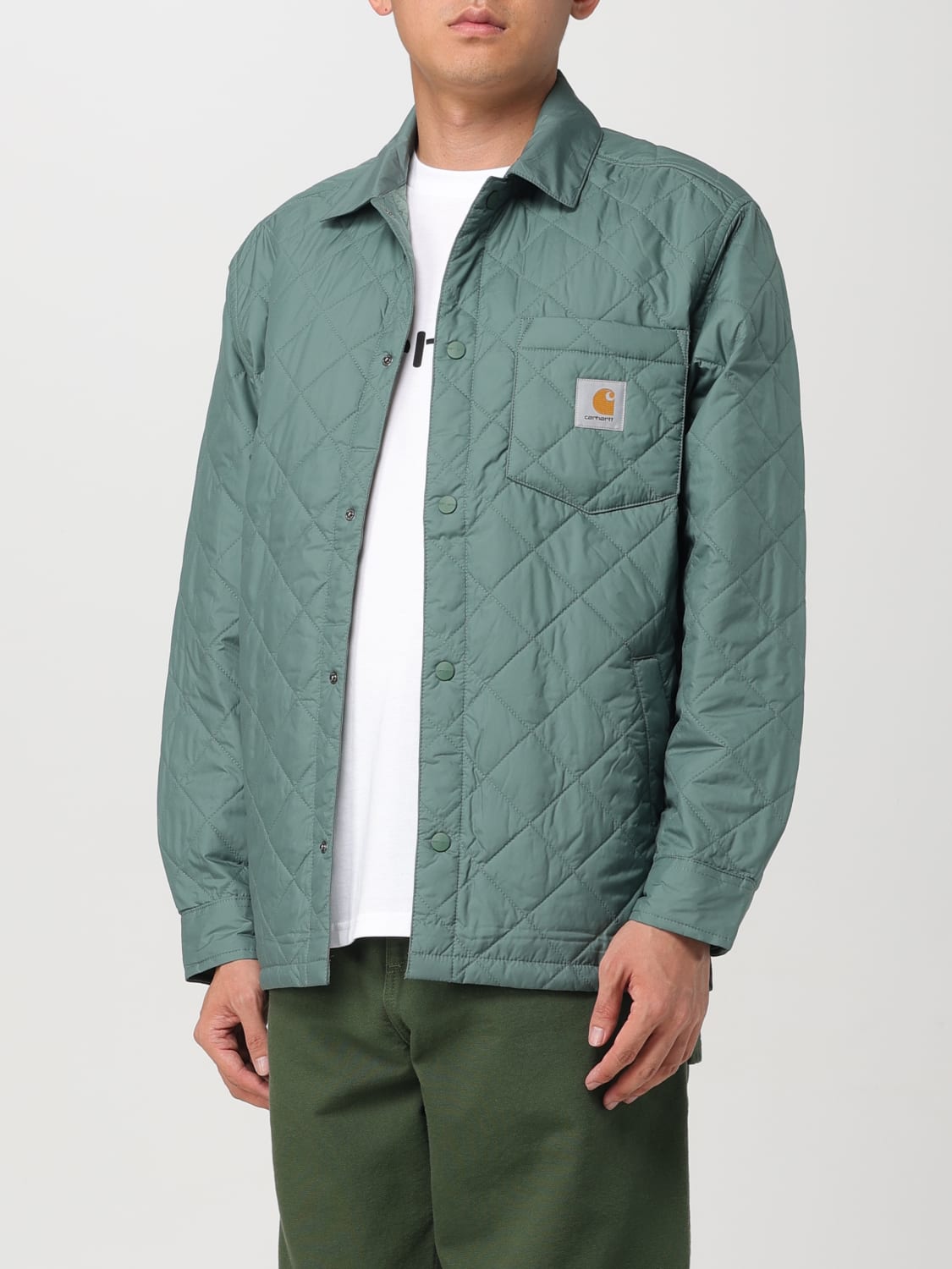 CARHARTT WIP JACKET: Carhartt Wip quilted nylon jacket, Green - Img 4