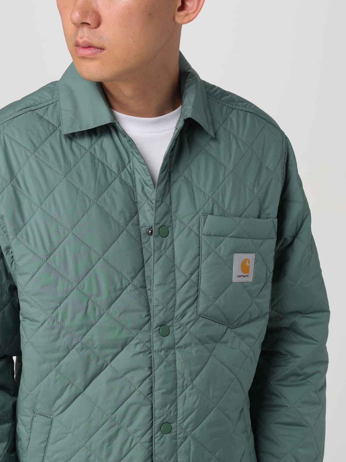 CARHARTT WIP JACKET: Carhartt Wip quilted nylon jacket, Green - Img 5