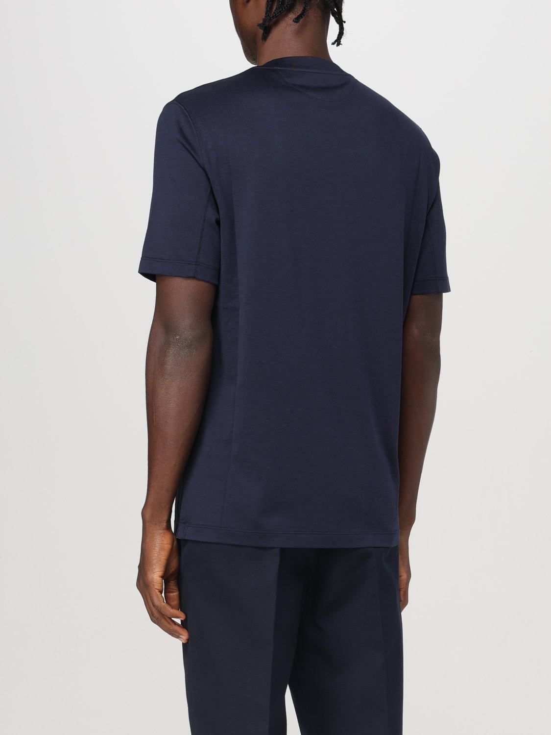 BRUNELLO CUCINELLI T-SHIRT: T-shirt men Brunello Cucinelli, Blue - Img 3