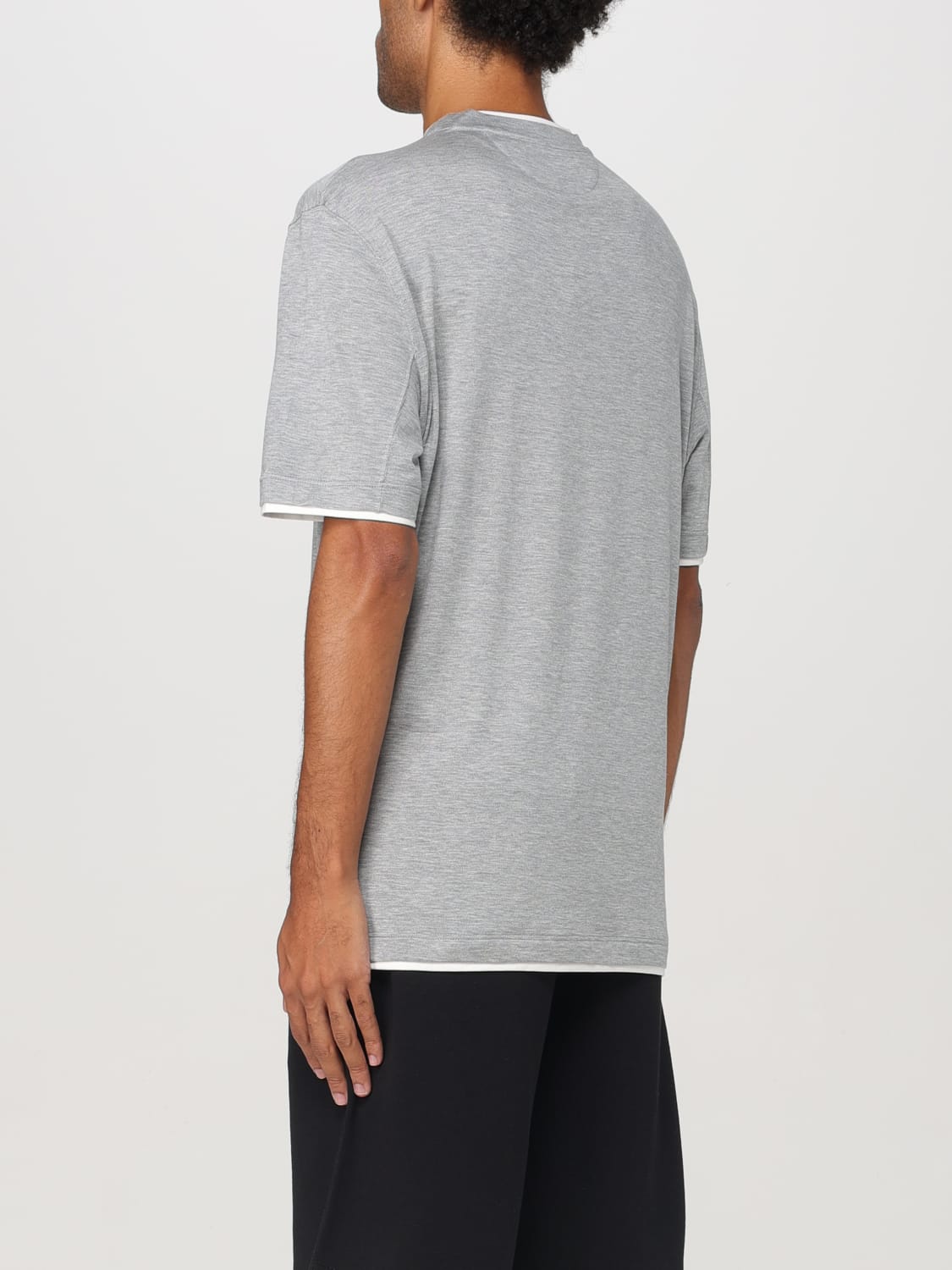 BRUNELLO CUCINELLI T-SHIRT: T-shirt men Brunello Cucinelli, Grey - Img 3