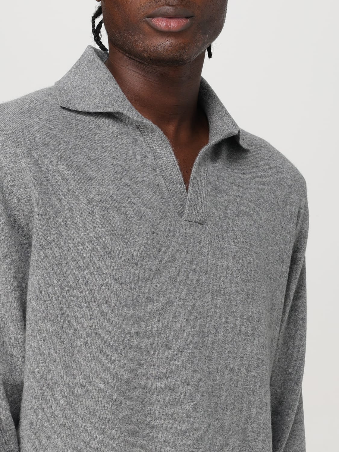 BRUNELLO CUCINELLI POLO SHIRT: Sweater men Brunello Cucinelli, Grey - Img 5