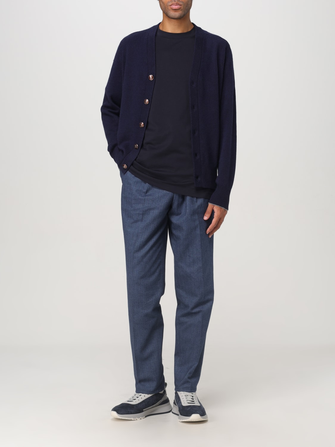 BRUNELLO CUCINELLI CARDIGAN: Sweater men Brunello Cucinelli, Navy - Img 2