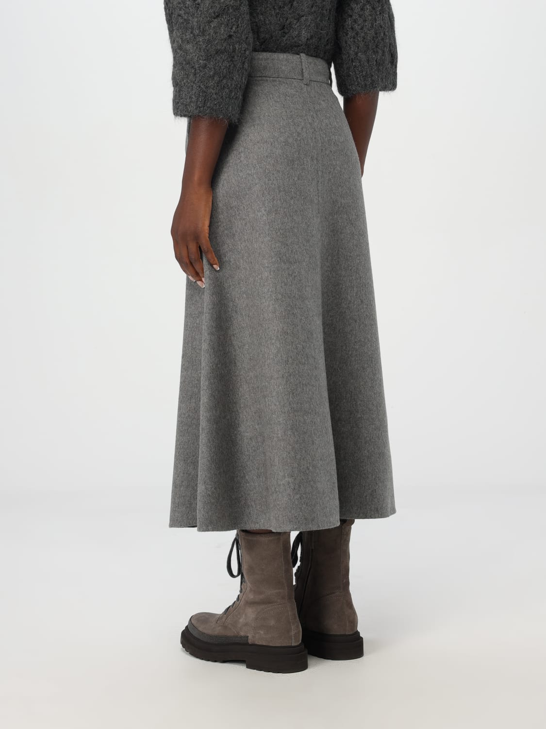 BRUNELLO CUCINELLI SKIRT: Skirt woman Brunello Cucinelli, Grey - Img 3