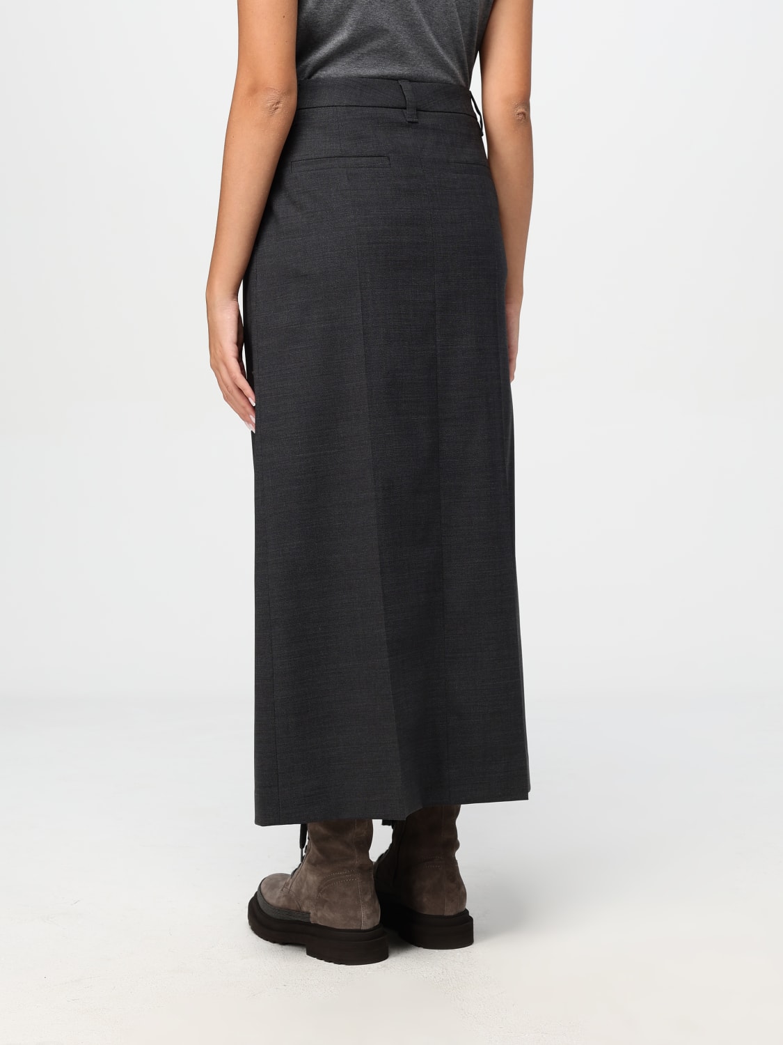 BRUNELLO CUCINELLI SKIRT: Skirt woman Brunello Cucinelli, Charcoal - Img 3