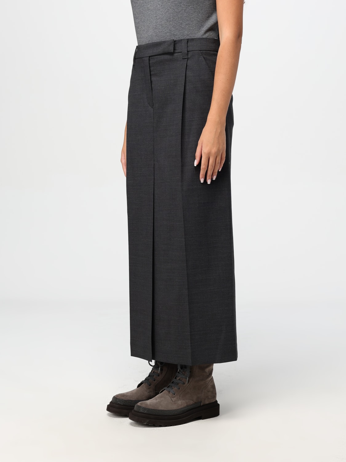 BRUNELLO CUCINELLI SKIRT: Skirt woman Brunello Cucinelli, Charcoal - Img 4