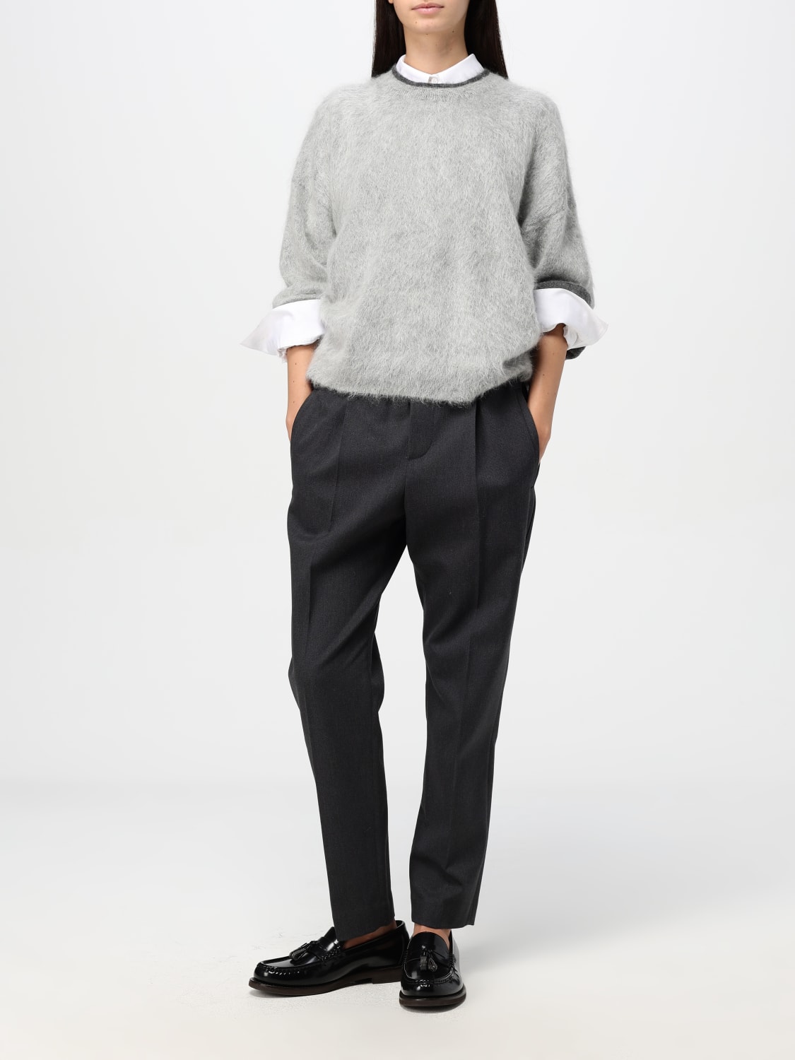 BRUNELLO CUCINELLI PANTS: Pants woman Brunello Cucinelli, Charcoal - Img 2