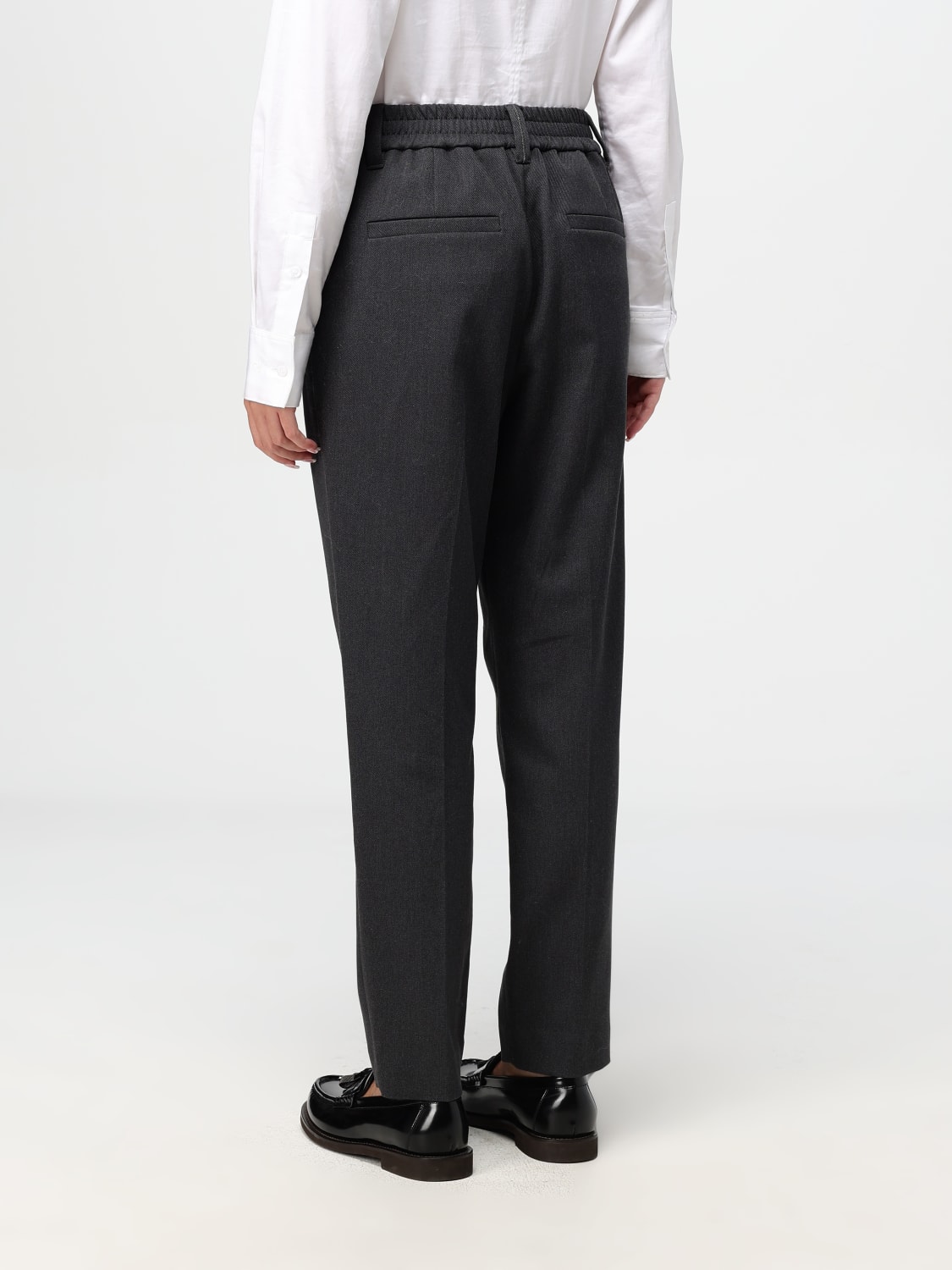 BRUNELLO CUCINELLI PANTS: Pants woman Brunello Cucinelli, Charcoal - Img 3