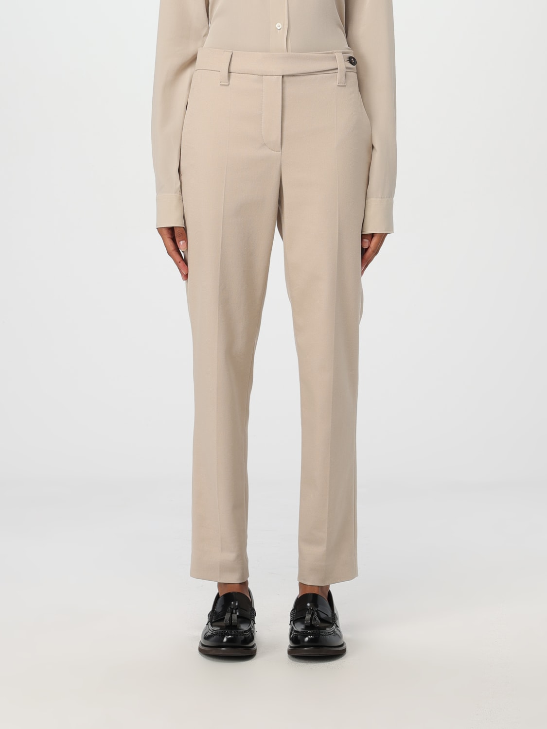 BRUNELLO CUCINELLI PANTS: Pants woman Brunello Cucinelli, Sand - Img 1