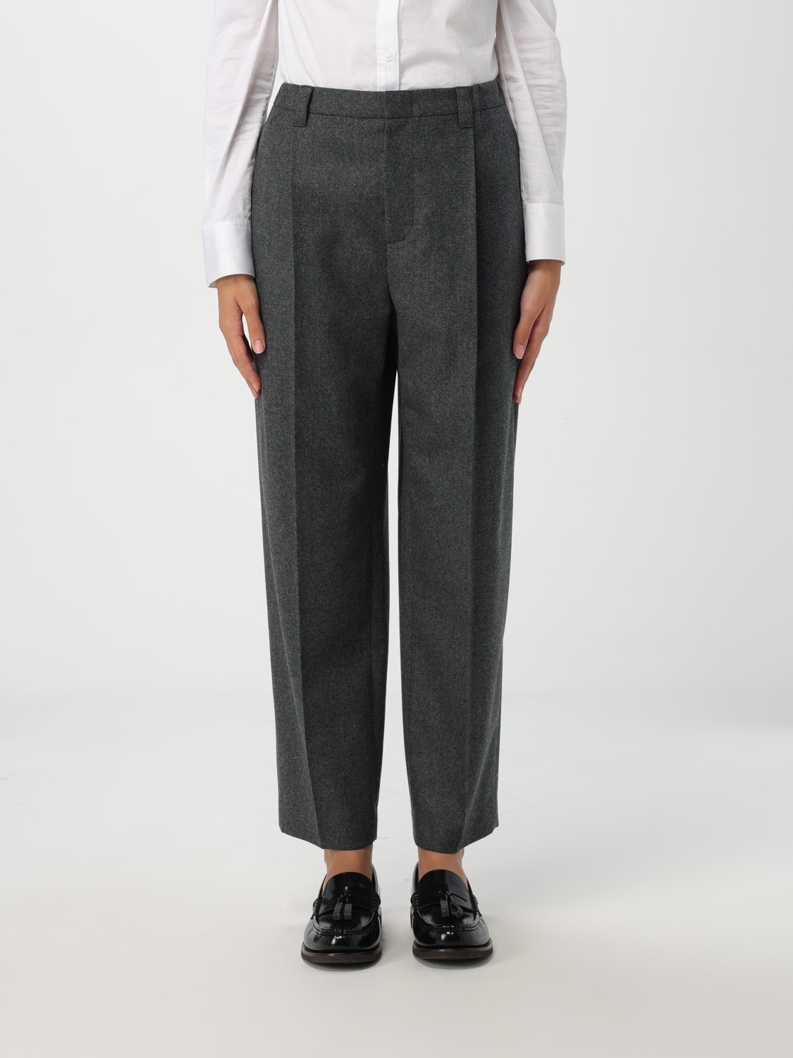 BRUNELLO CUCINELLI PANTS: Pants woman Brunello Cucinelli, Charcoal - Img 1