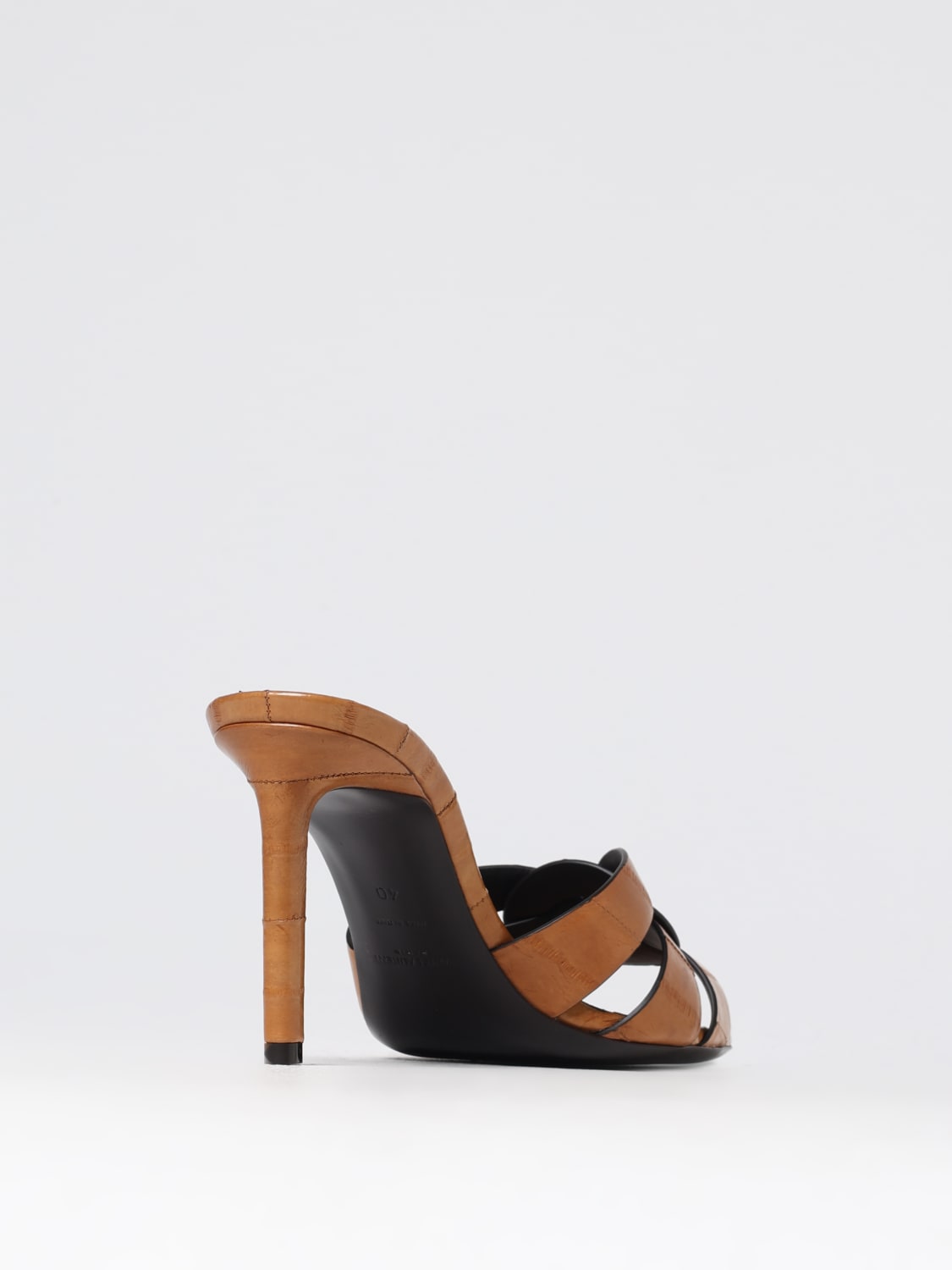 SAINT LAURENT HEELED SANDALS: Shoes woman Saint Laurent, Leather - Img 3