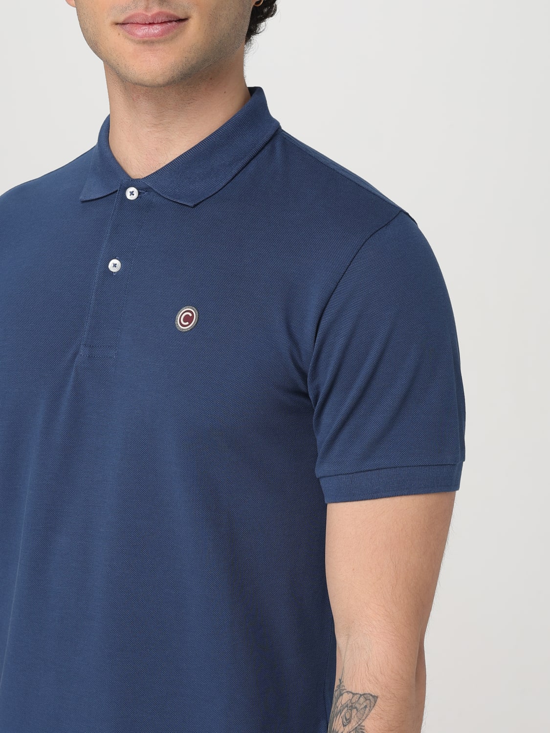 COLMAR POLO: Polo in cotone con mini logo Colmar, Blue - Img 3