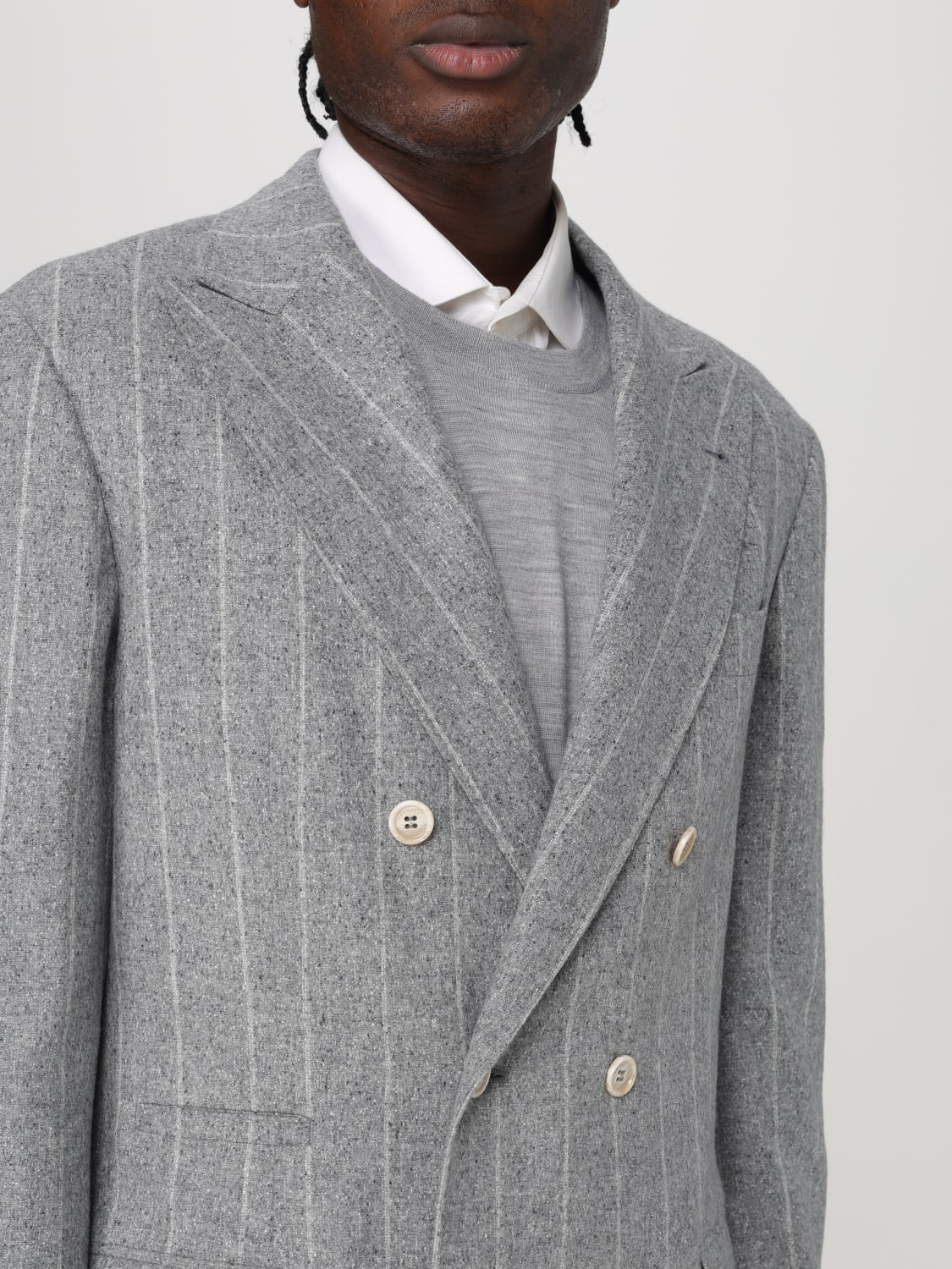 BRUNELLO CUCINELLI BLAZER: Blazer herren Brunello Cucinelli, Grau - Img 5