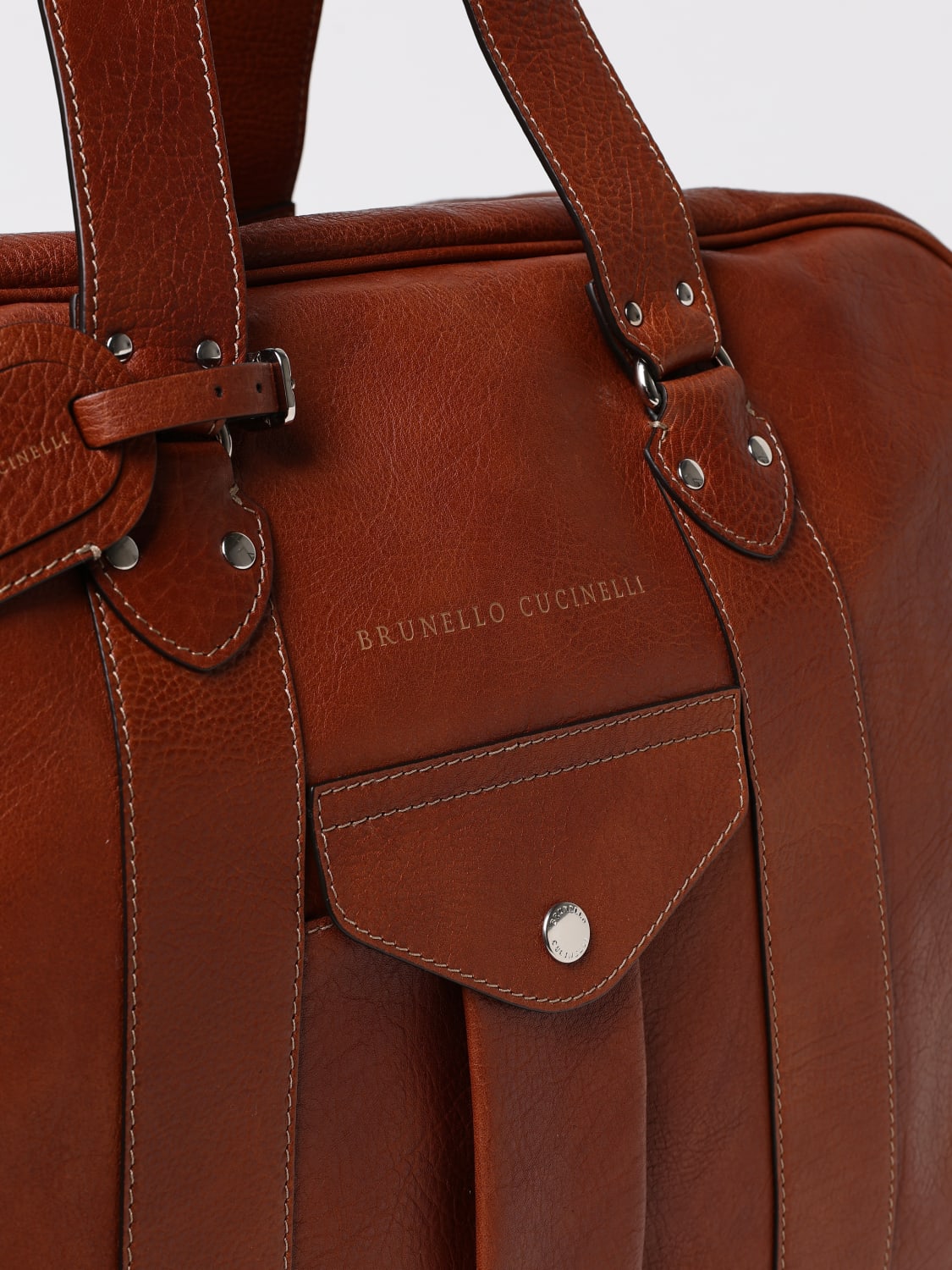 BRUNELLO CUCINELLI BORSA: Borsa uomo Brunello Cucinelli, Marrone - Img 3