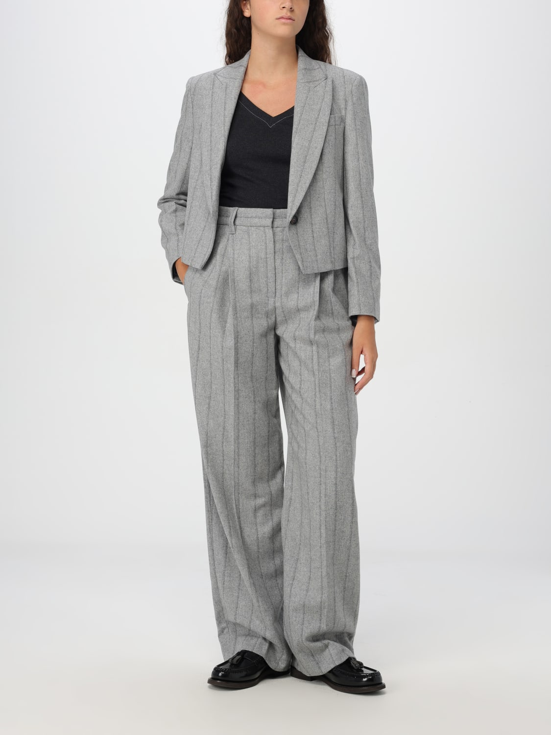 BRUNELLO CUCINELLI PANTS: Pants woman Brunello Cucinelli, Grey - Img 2