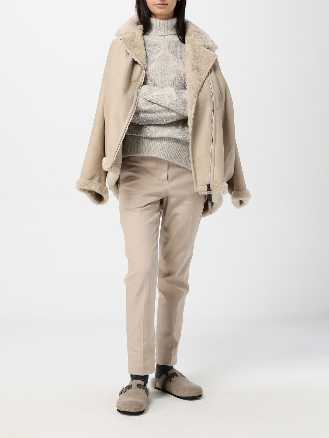 BRUNELLO CUCINELLI JERSEY: Jersey mujer Brunello Cucinelli, Gris - Img 2