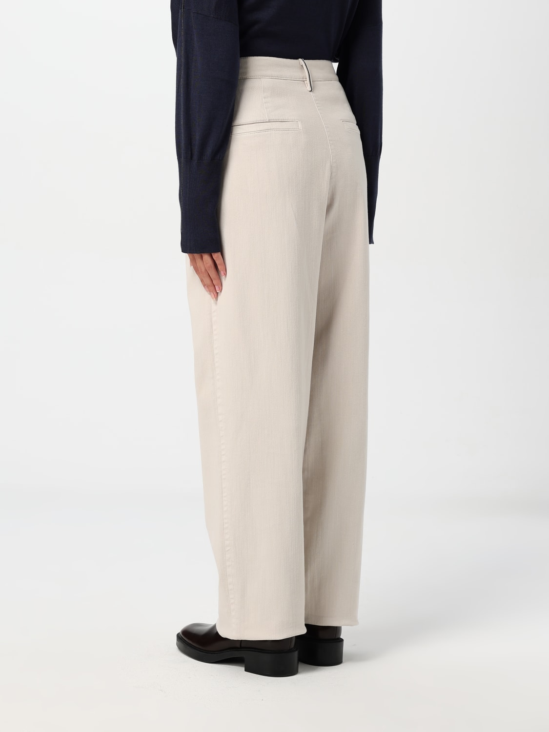 BRUNELLO CUCINELLI PANTS: Pants woman Brunello Cucinelli, White - Img 3