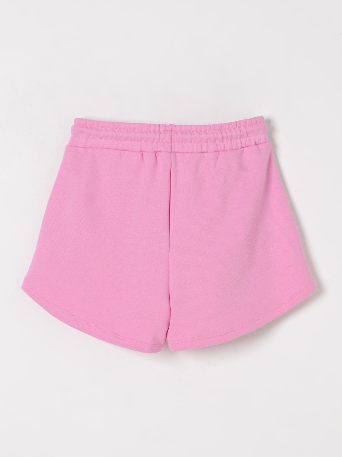 MSGM KIDS PANTALONCINI: Pantaloncino sportivo in cotone con logo MSGM Kids, Rosa - Img 2