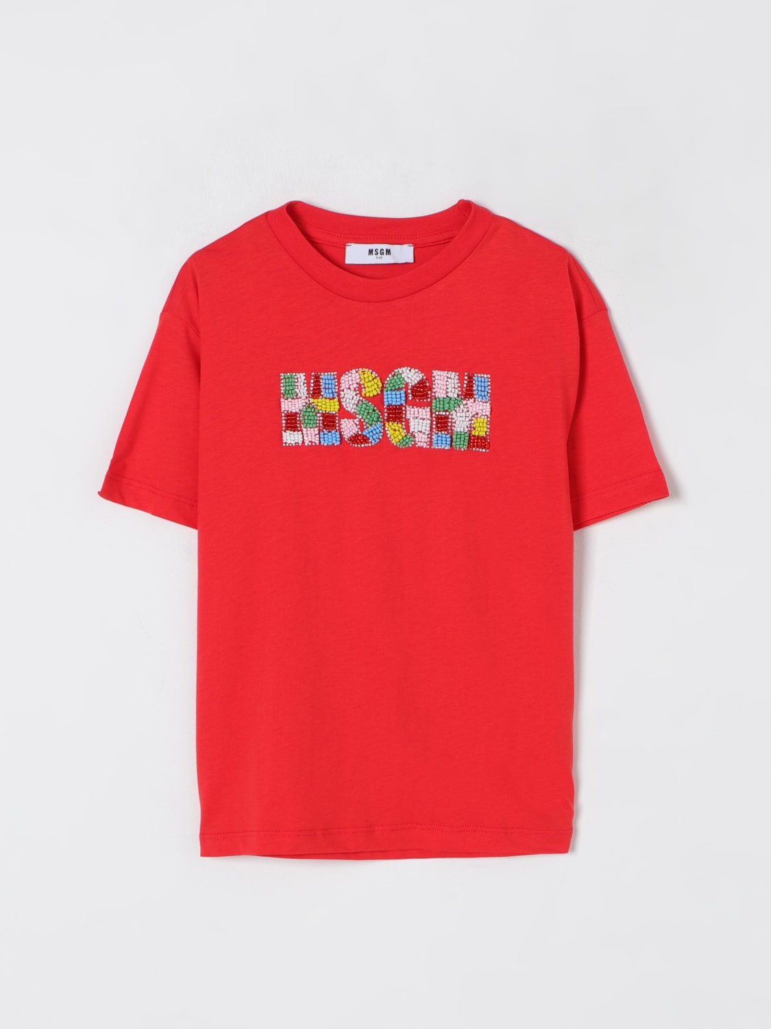 MSGM KIDS T-SHIRT: T-shirt kinder MSGM Kids, Rot - Img 1