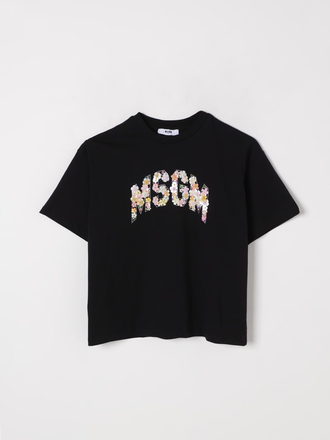 MSGM KIDS T-SHIRT: T-shirt kids MSGM Kids, Black - Img 1