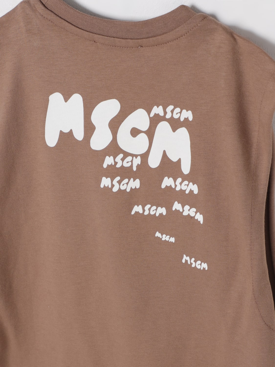 MSGM KIDS T-SHIRT: T-shirt kids MSGM Kids, Brown - Img 3