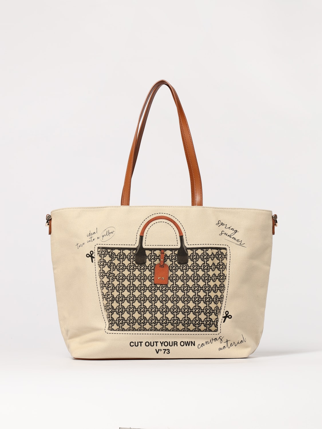 トートバッグ V73 Woman Tote bags Natural 73BS8VJ01 C38 V73: Shoulder bag woman - Natural | V73 tote bags 73BS8VJ01