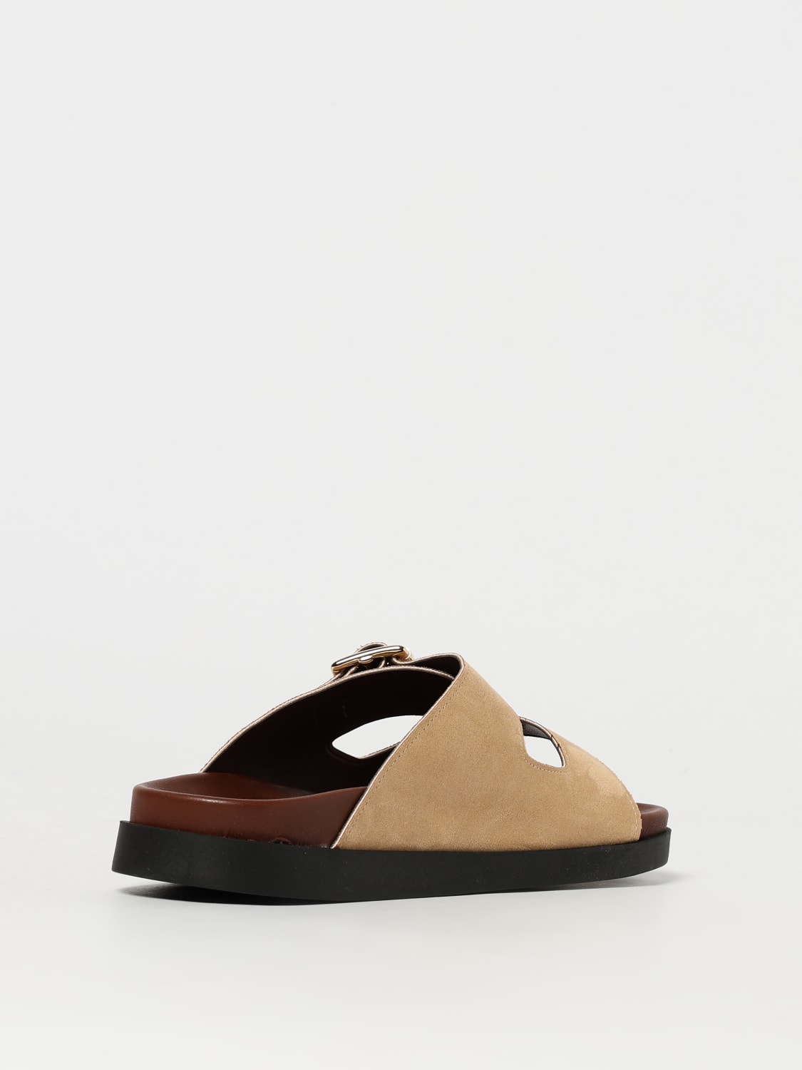 シューズ・サンダルその他 V73 Woman Shoes Beige 73SC98W01CAM 078 V73: Shoes woman - Beige | V73 flat sandals 73SC98W01CAM