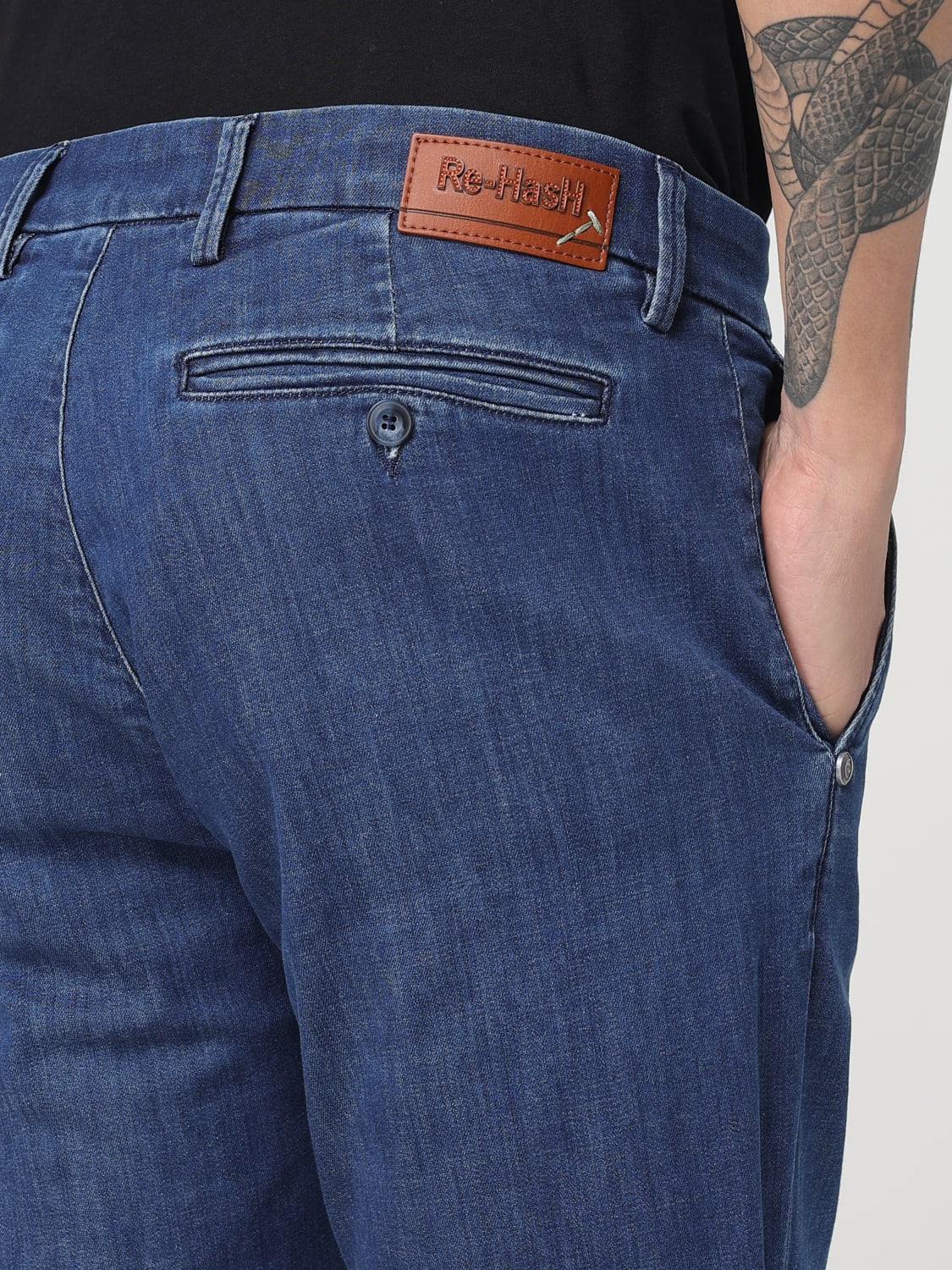 RE-HASH JEANS: Jeans men Re-hash, Blue - Img 3