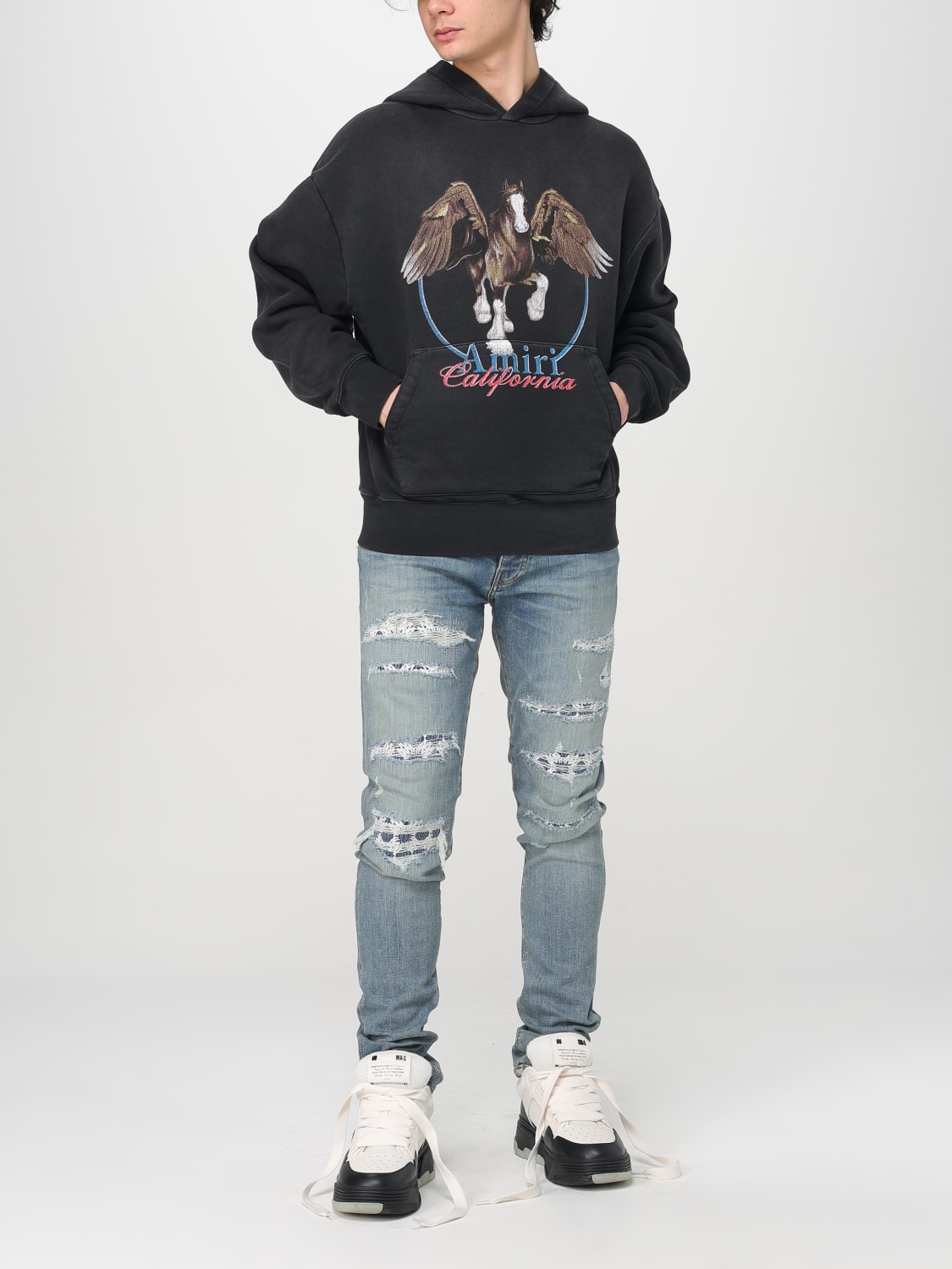 AMIRI 卫衣: 卫衣 男士 Amiri, 黑色 - Img 2
