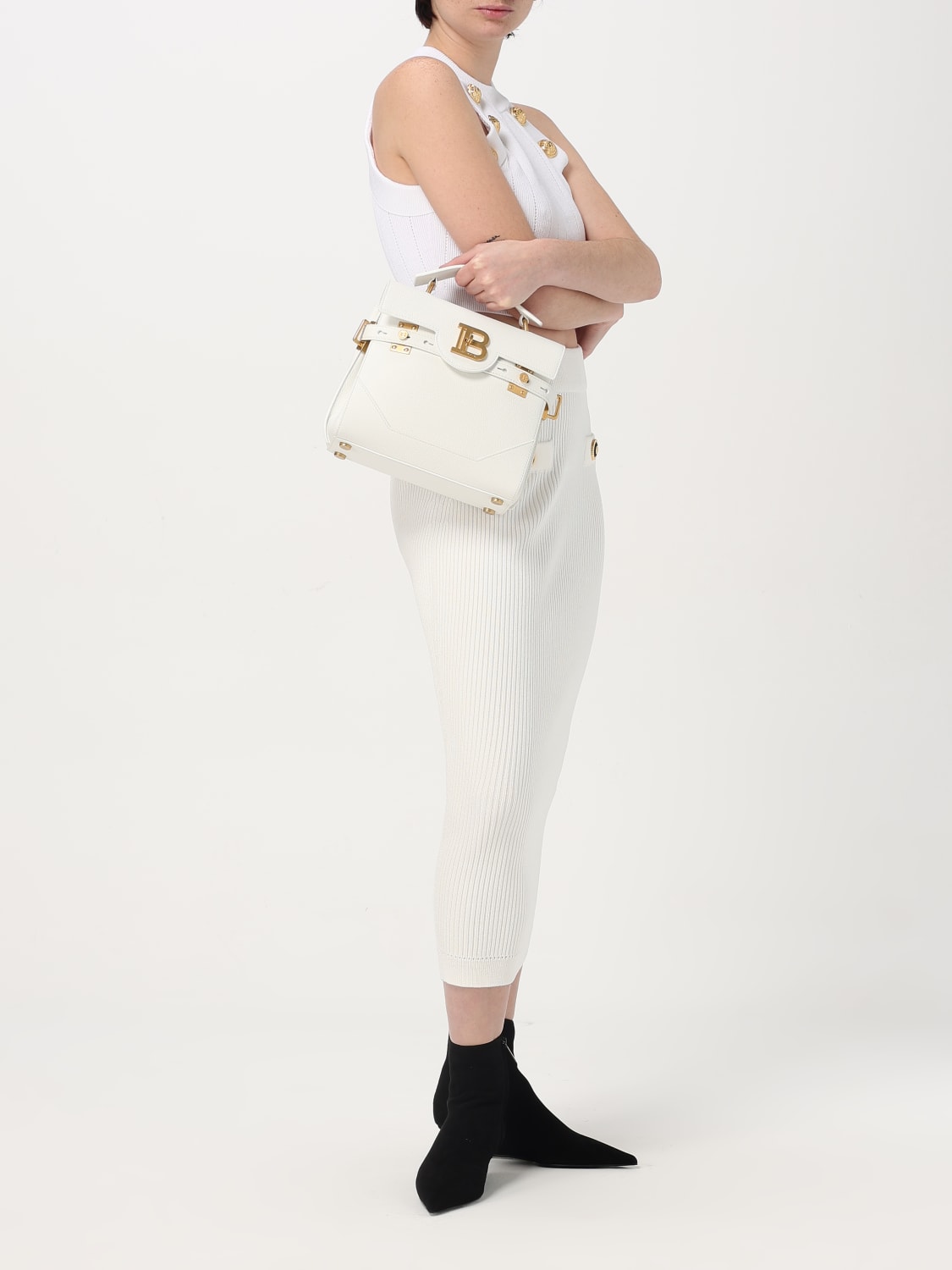 スカート BALMAIN Woman Skirt White EF1LD022KI10 0FA BALMAIN: Skirt woman - White | Balmain skirt EF1LD022KI10