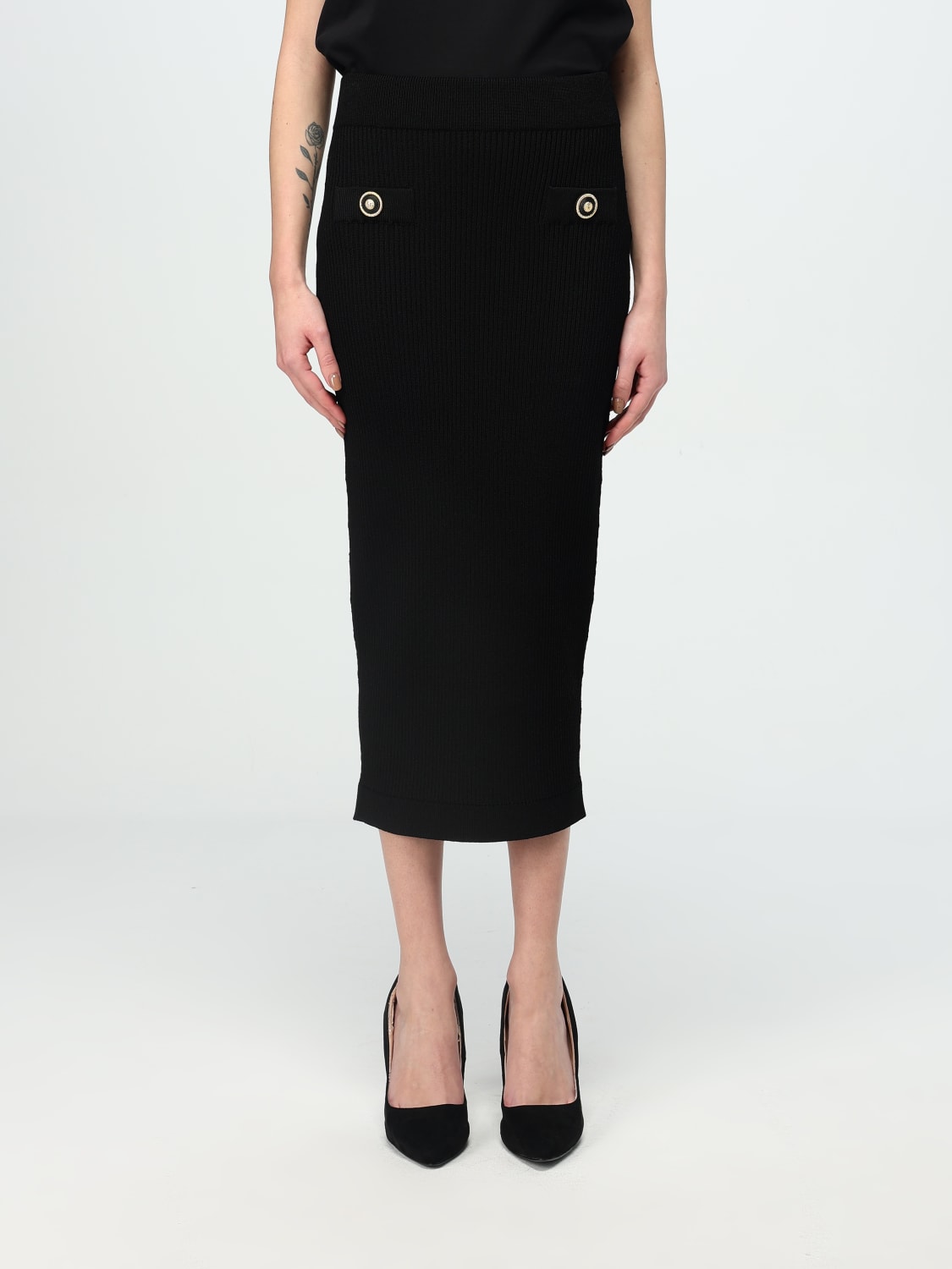 スカート BALMAIN Woman Skirt Black EF1LD022KI10 0PA BALMAIN: Skirt woman - Black | Balmain skirt EF1LD022KI10