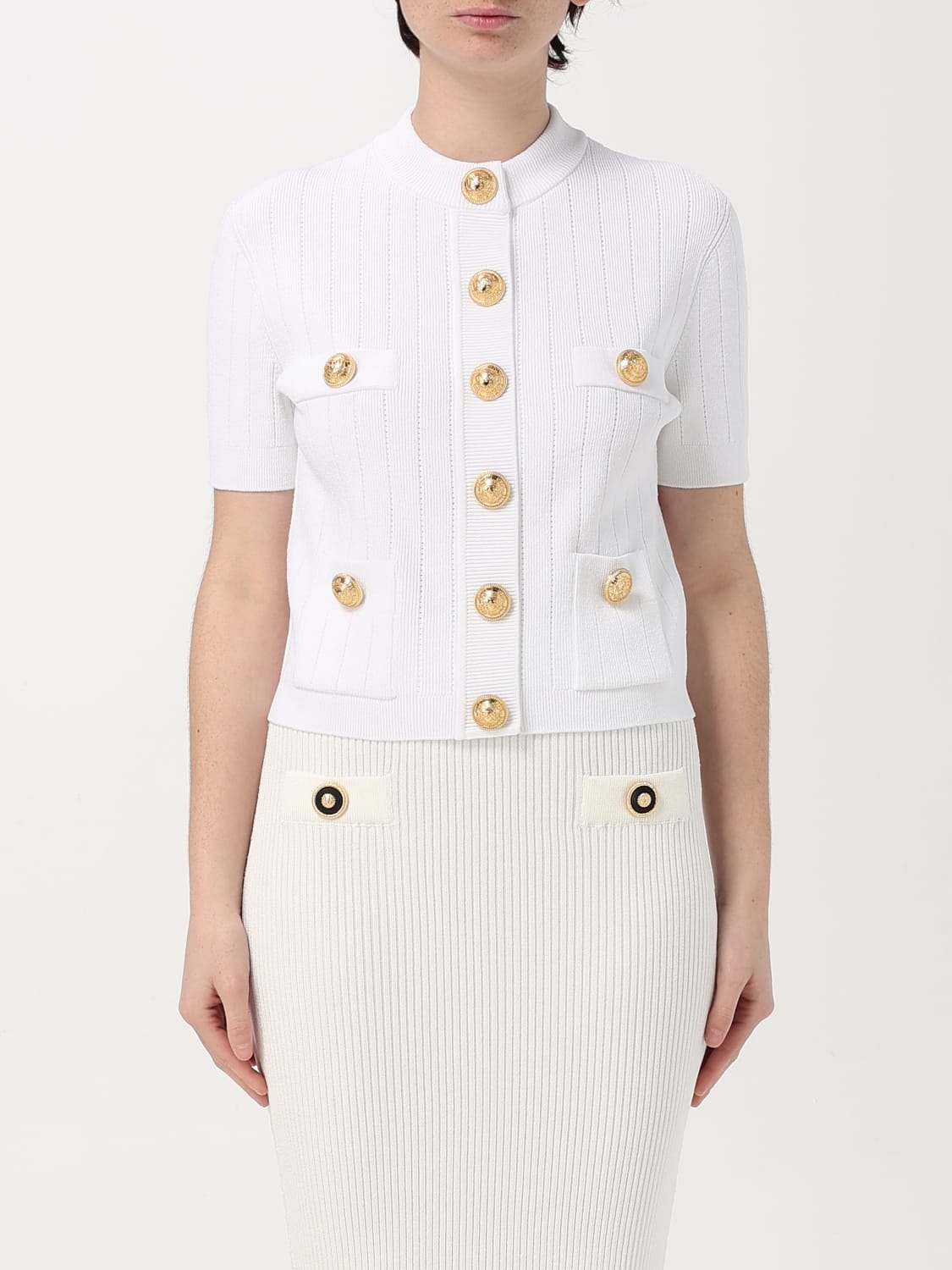 BALMAIN SWEATER: Sweater woman Balmain, White - Img 1