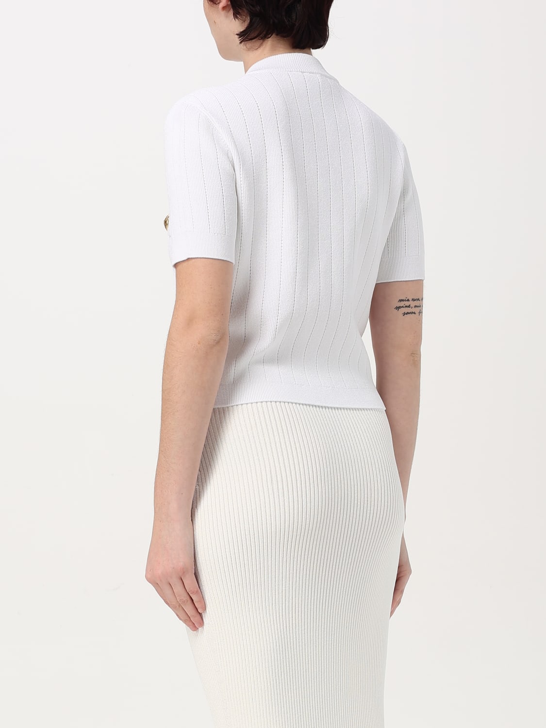 BALMAIN SWEATER: Sweater woman Balmain, White - Img 3