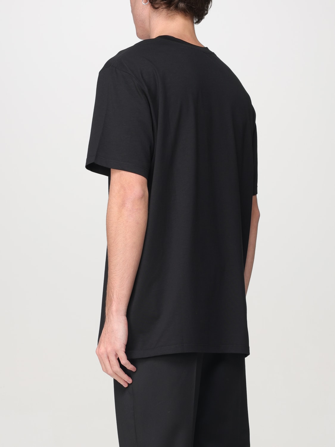 BALMAIN フリントTシャツ EH0EG010GE80100OC GTTGTTBLANC Relaxed T-shirt with Kiss print - Men | BALMAIN
