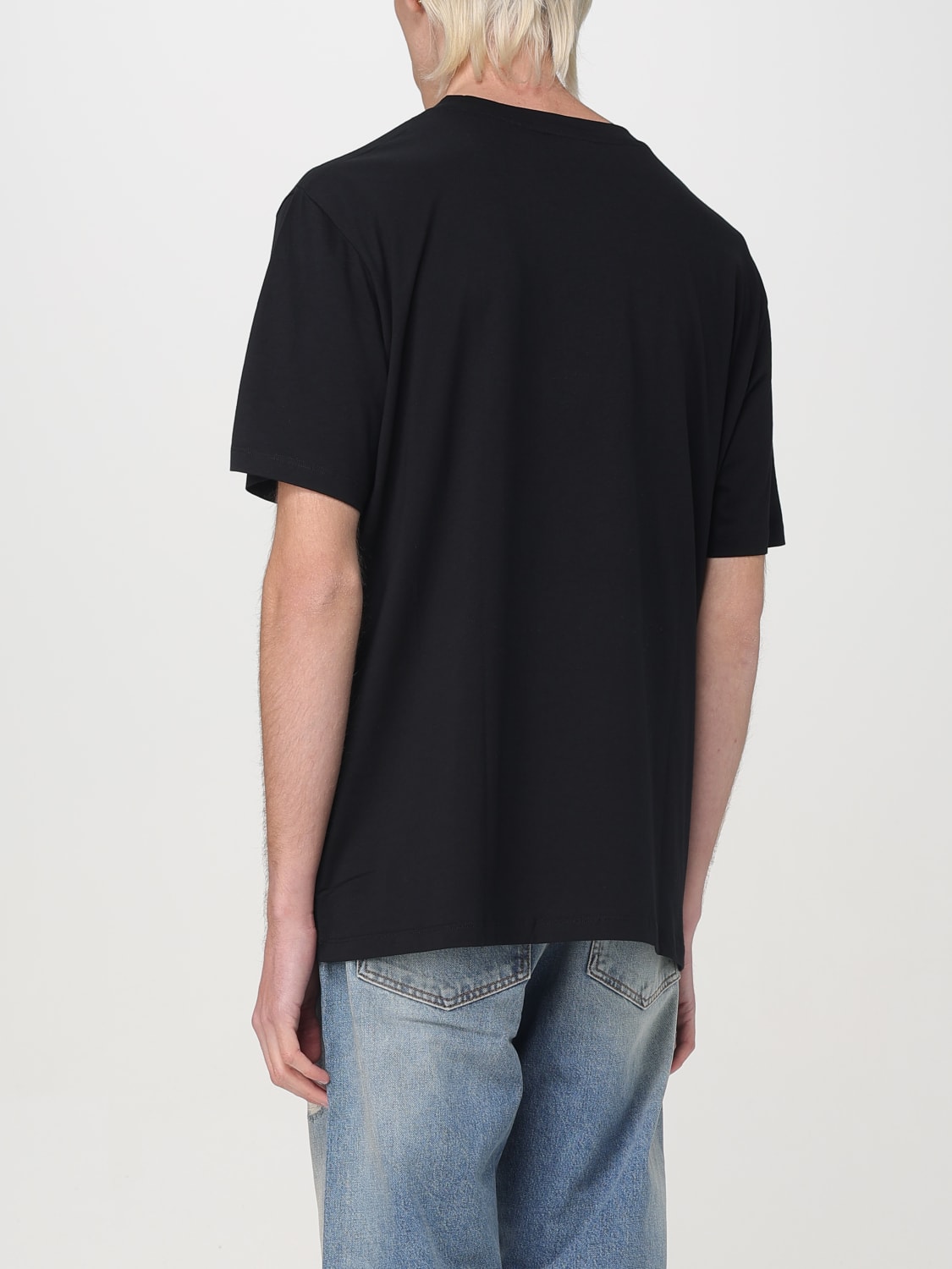 Tシャツ・カットソー BALMAIN Men T-shirt Black EH1EG010GE40 EAB Balmain logo-print Cotton T-shirt | Black | FARFETCH BH