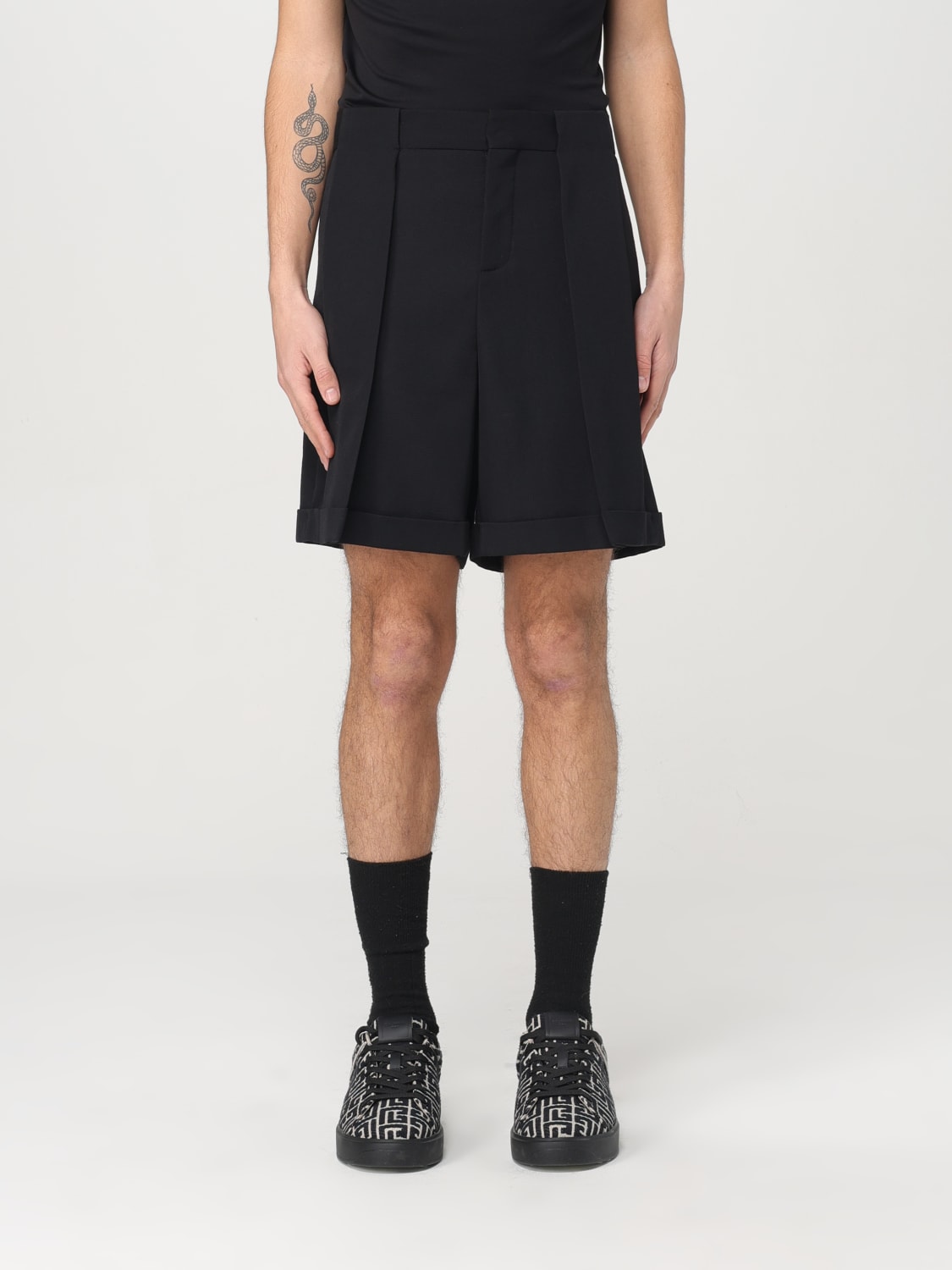 BALMAIN SHORTS: Shorts herren Balmain, Schwarz - Img 1