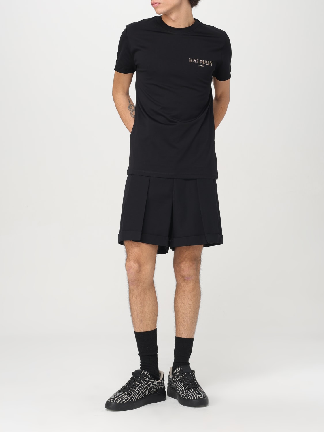 BALMAIN SHORTS: Shorts herren Balmain, Schwarz - Img 2