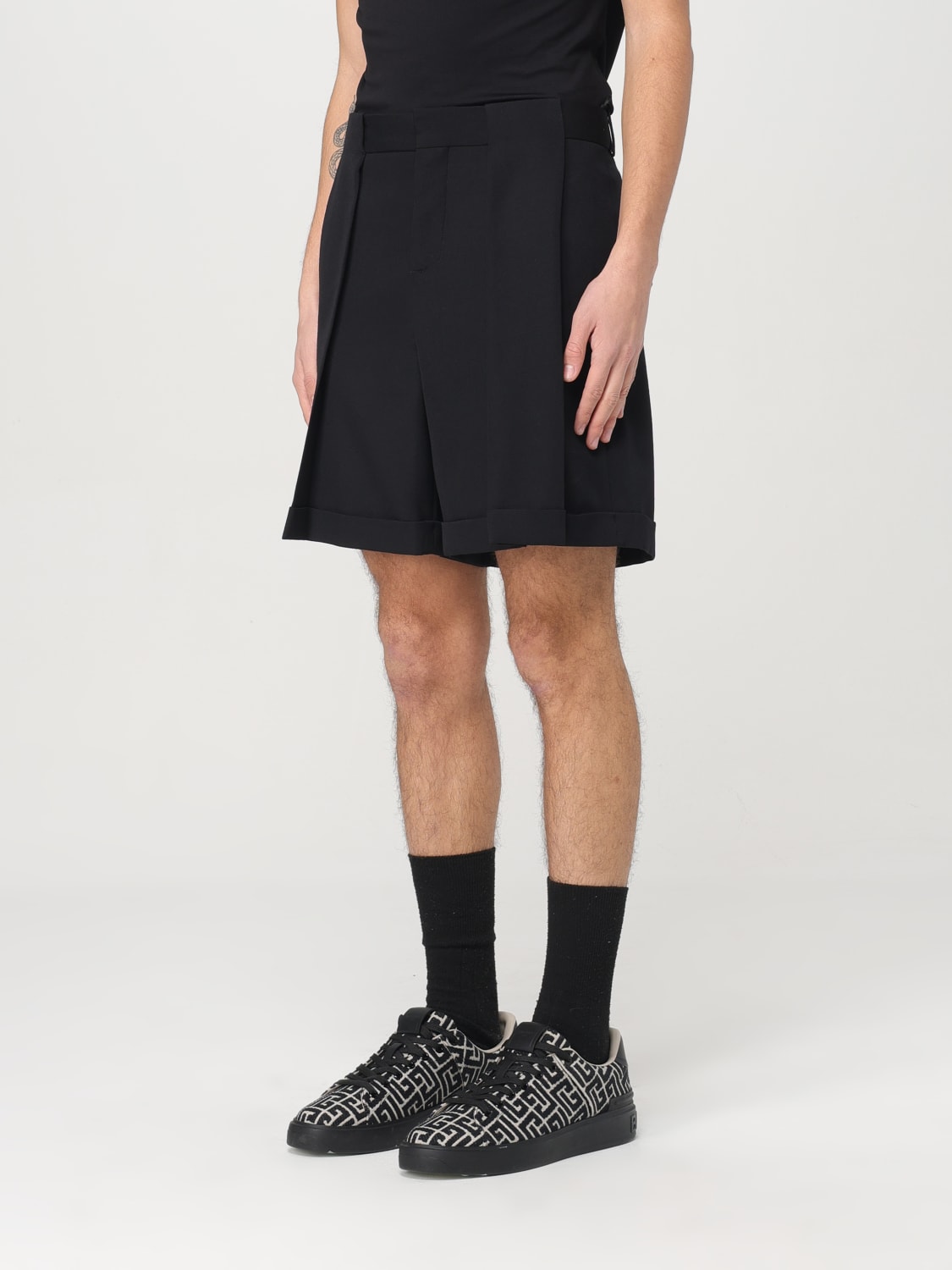 BALMAIN SHORTS: Shorts herren Balmain, Schwarz - Img 4