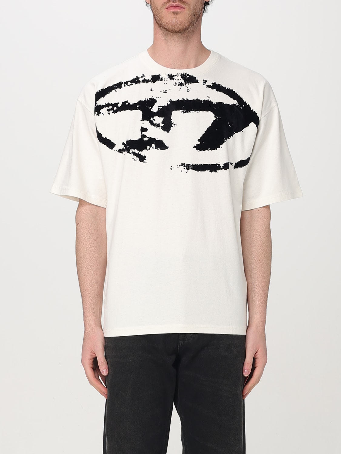 Tシャツ・カットソー DIESEL Men T-shirt Ivory A130490DQAU 141A DIESEL: T-shirt men - Ivory | Diesel t-shirt A130490DQAU