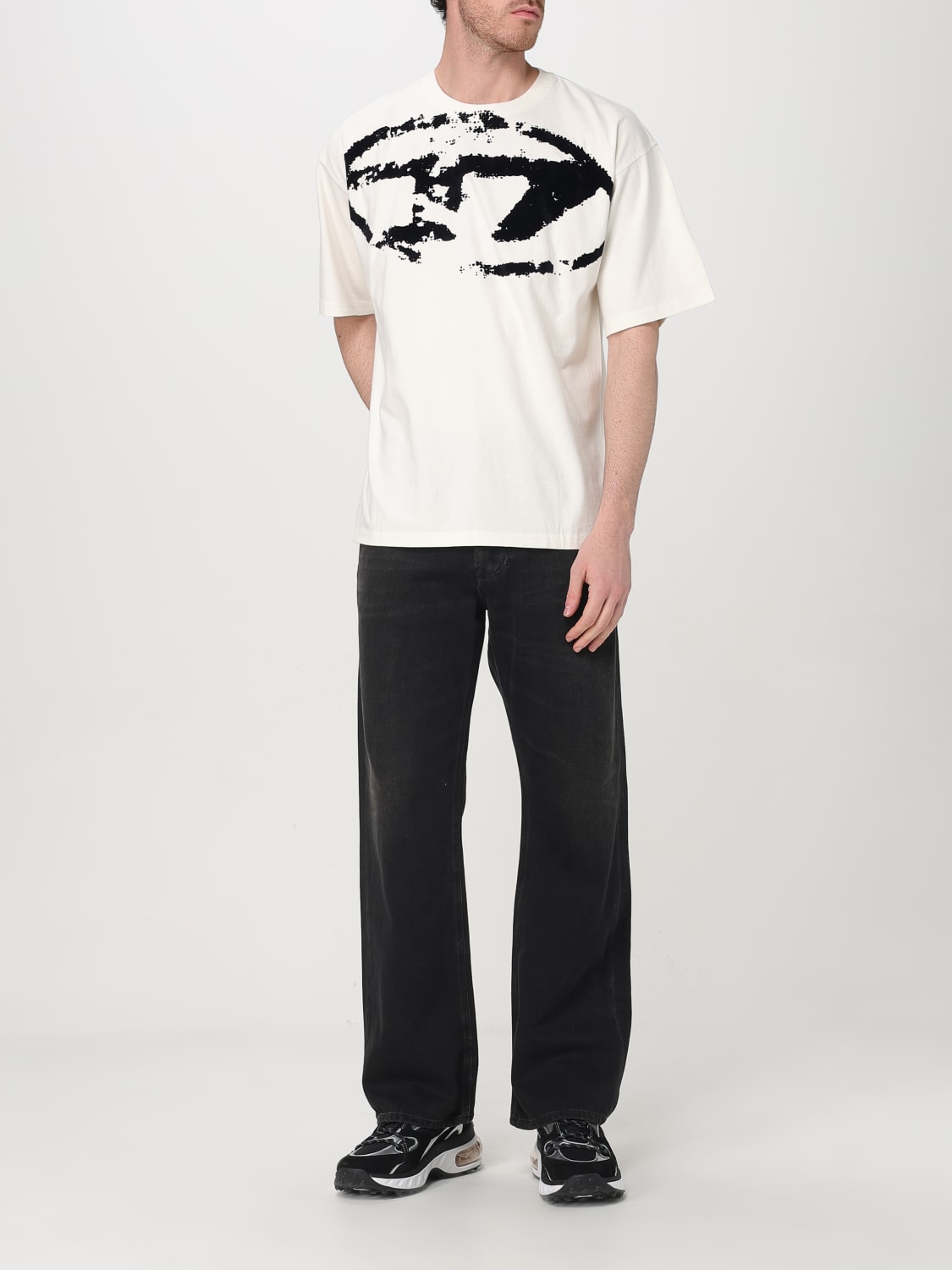 Tシャツ・カットソー DIESEL Men T-shirt Ivory A130490DQAU 141A DIESEL: T-shirt men - Ivory | Diesel t-shirt A130490DQAU
