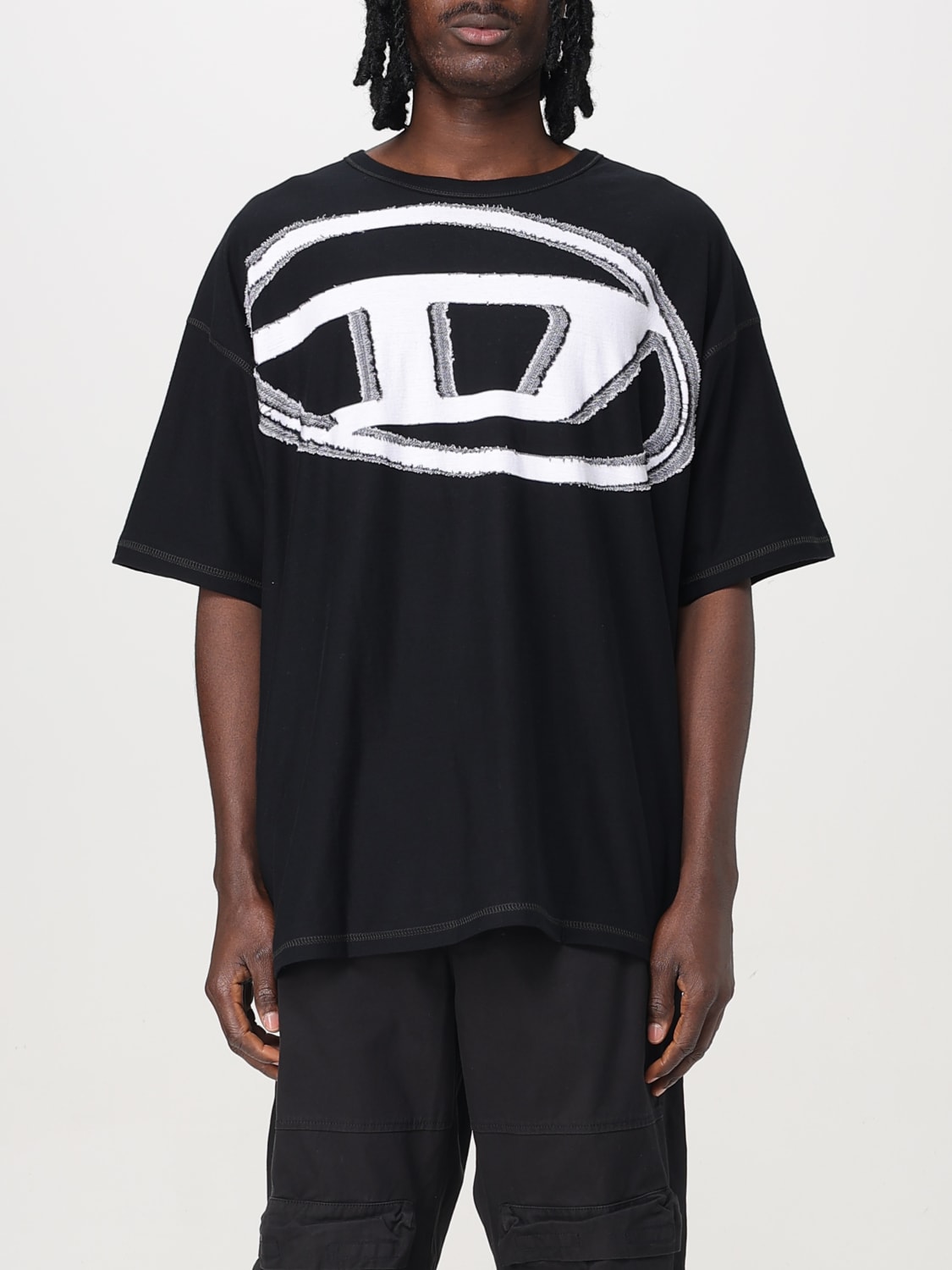 DIESEL：Tシャツ メンズ - ブラック | GIGLIO.COMオンラインの