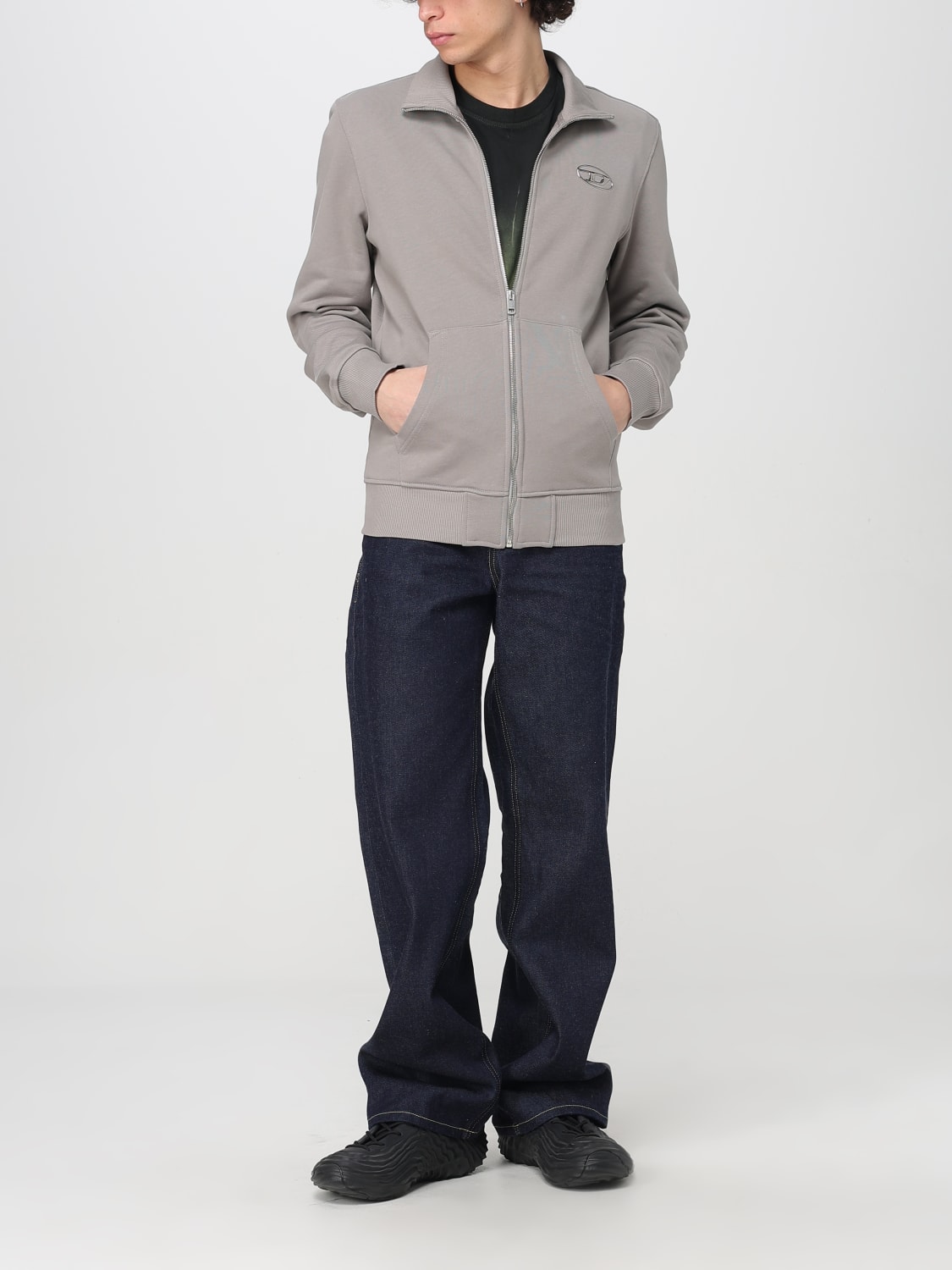 DIESEL 卫衣: 卫衣 男士 Diesel, 灰色 - Img 2