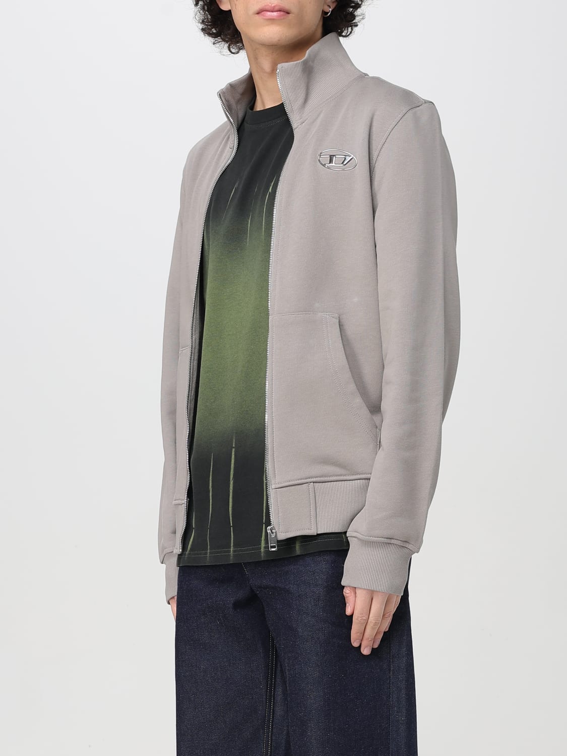 DIESEL 卫衣: 卫衣 男士 Diesel, 灰色 - Img 4