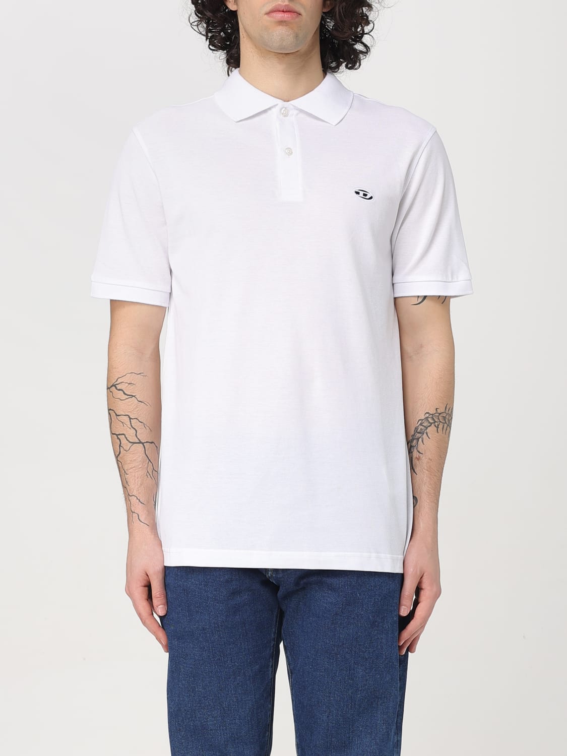 DIESEL POLO SHIRT: Polo shirt men Diesel, White - Img 1