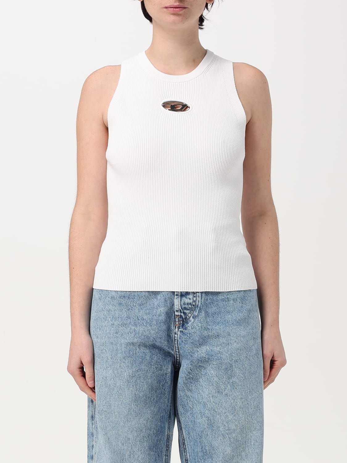 Tシャツ・カットソー DIESEL Woman T-Shirt White A174500DLAX 100 DIESEL: Top woman - White | Diesel t-shirt A174500DLAX