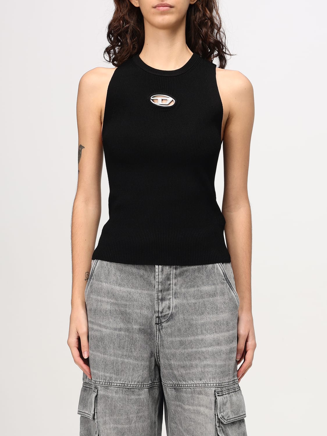 DIESEL T-SHIRT: Top woman Diesel, Black - Img 1