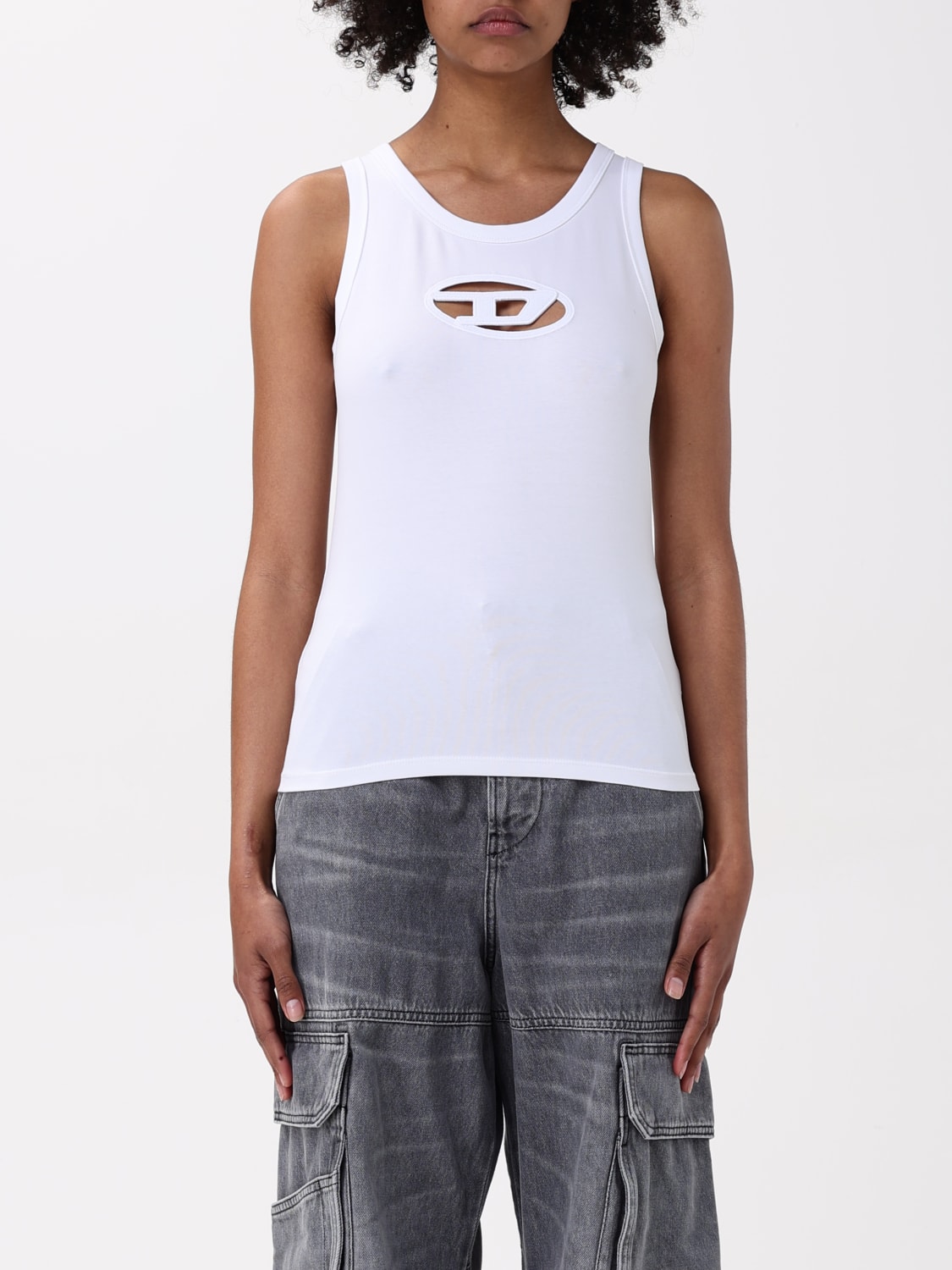 DIESEL CAMISETA: Top mujer Diesel, Blanco - Img 1