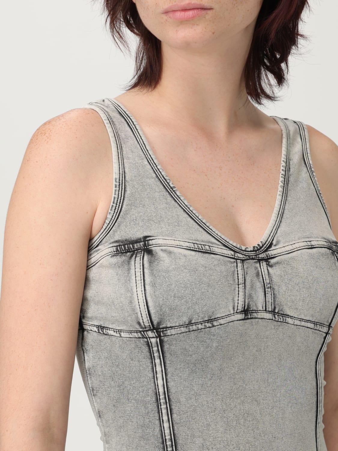 ワンピース DIESEL Woman Dress Grey A165910NJBJ 02B DIESEL: Dress woman - Grey | Diesel dress A165910NJBJ online