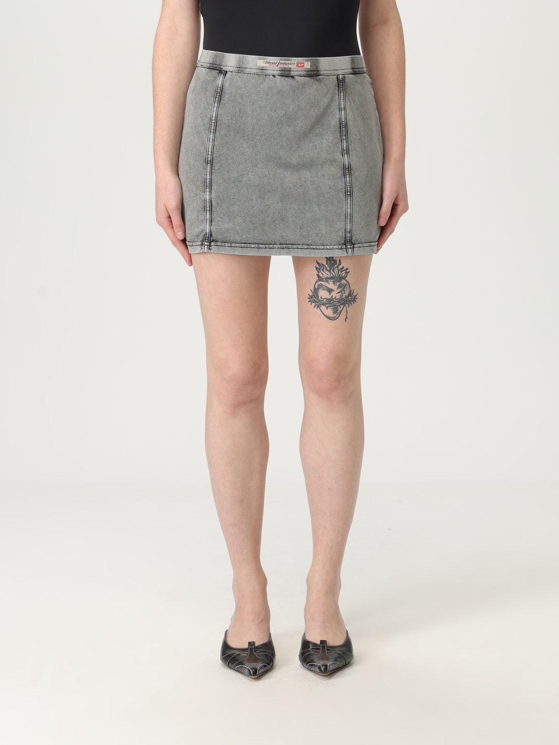 スカート DIESEL Woman Skirt Grey A176680NJBJ 02B DIESEL: Skirt woman - Grey | Diesel skirt A176680NJBJ online